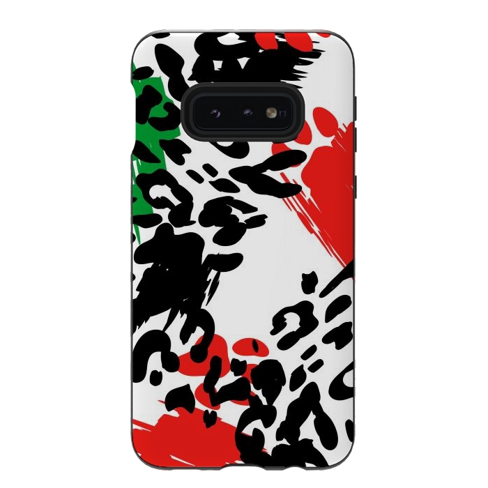 Galaxy S10e StrongFit colorful anima print by haroulita
