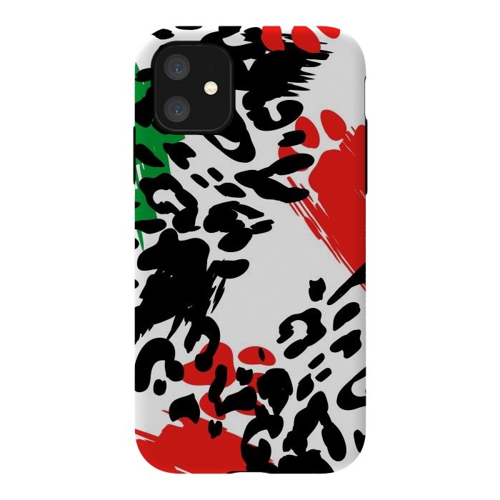 iPhone 11 StrongFit colorful anima print by haroulita