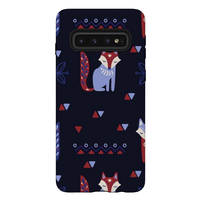 Galaxy S10 StrongFit cute fox by haroulita