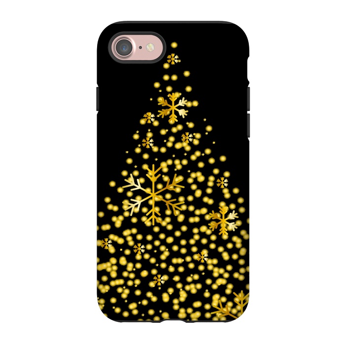 iPhone 7 StrongFit golden christmas tree by haroulita