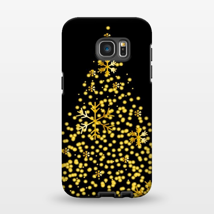 Galaxy S7 EDGE StrongFit golden christmas tree by haroulita
