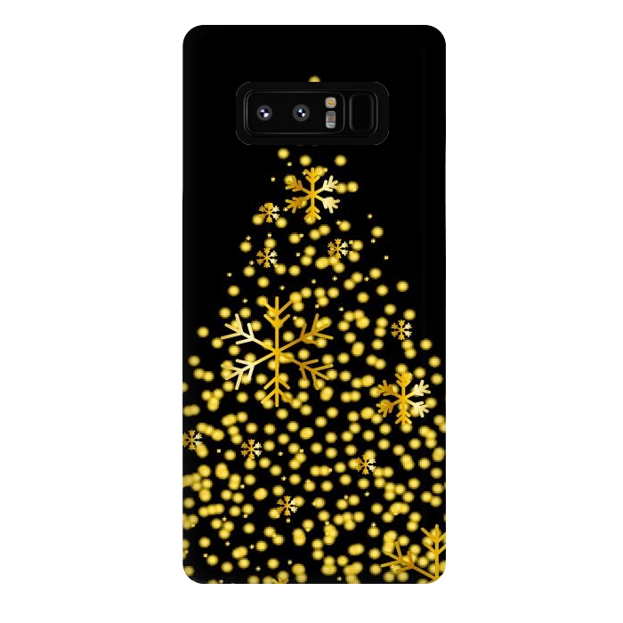 Galaxy Note 8 StrongFit golden christmas tree by haroulita