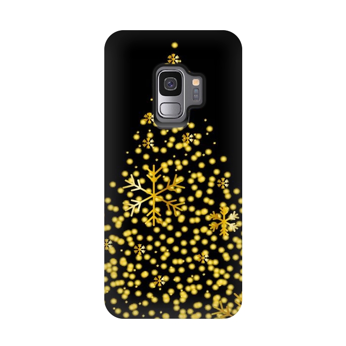 Galaxy S9 StrongFit golden christmas tree by haroulita
