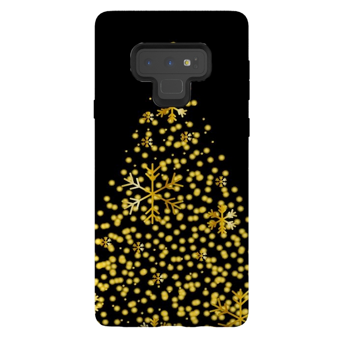 Galaxy Note 9 StrongFit golden christmas tree by haroulita