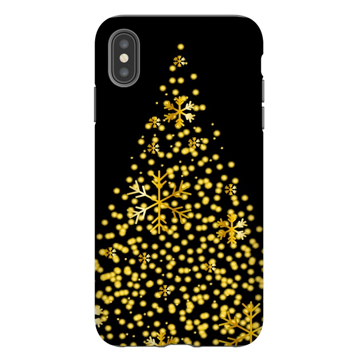iPhone Xs Max StrongFit golden christmas tree by haroulita