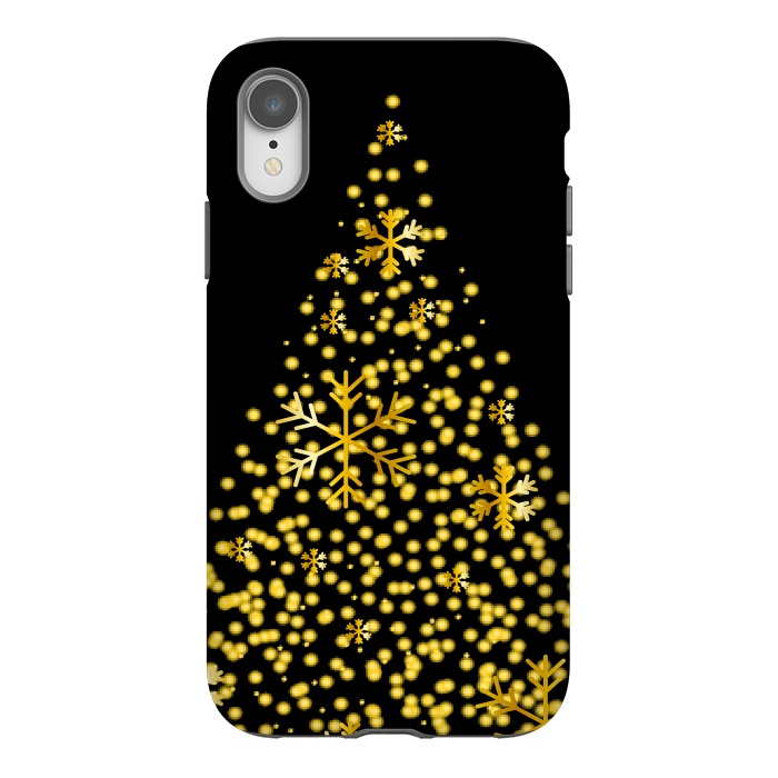 iPhone Xr StrongFit golden christmas tree by haroulita