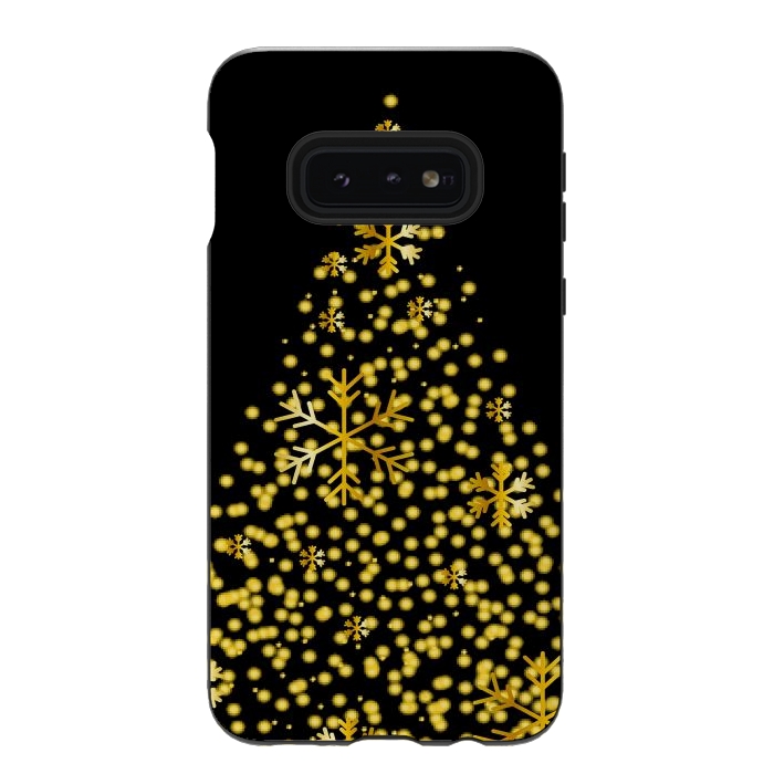 Galaxy S10e StrongFit golden christmas tree by haroulita