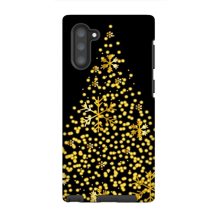 Galaxy Note 10 StrongFit golden christmas tree by haroulita