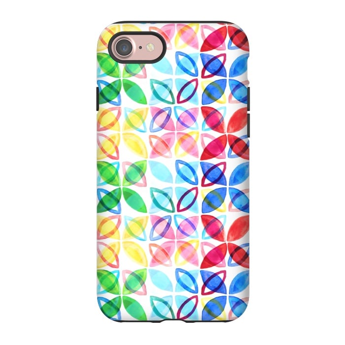 iPhone 7 StrongFit Rainbow Watercolor Pattern  by Tigatiga