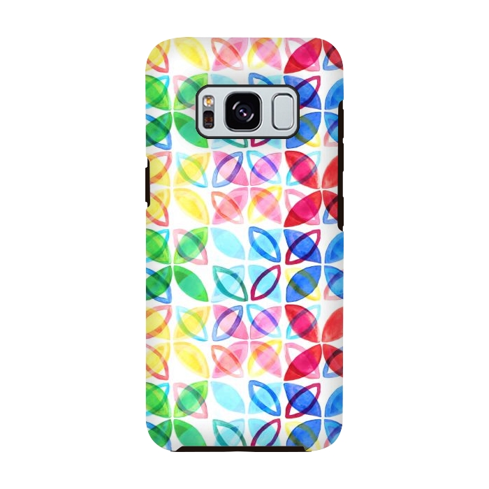 Galaxy S8 StrongFit Rainbow Watercolor Pattern  by Tigatiga