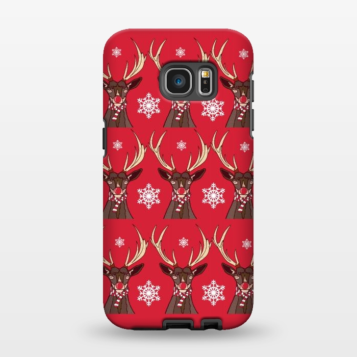 Galaxy S7 EDGE StrongFit Reindeers by Steve Wade (Swade)