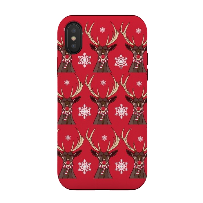 iPhone Xs / X StrongFit Reindeers by Steve Wade (Swade)