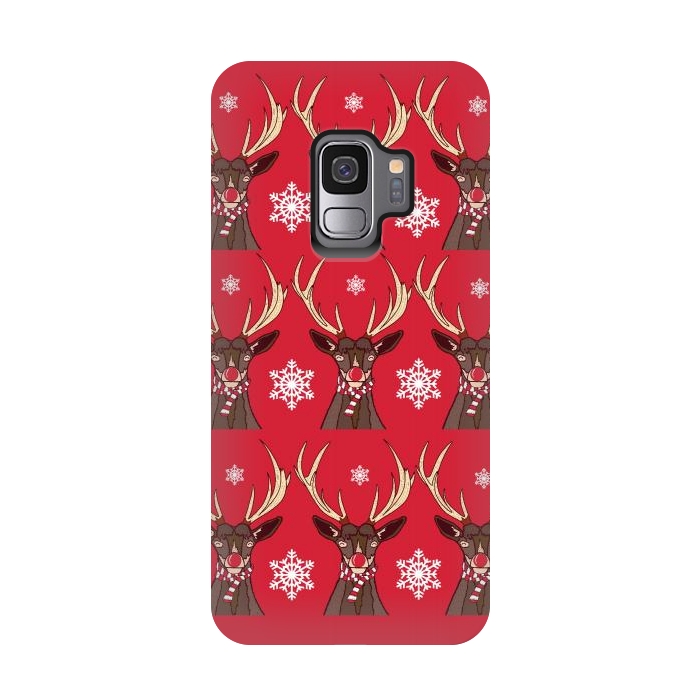 Galaxy S9 StrongFit Reindeers by Steve Wade (Swade)