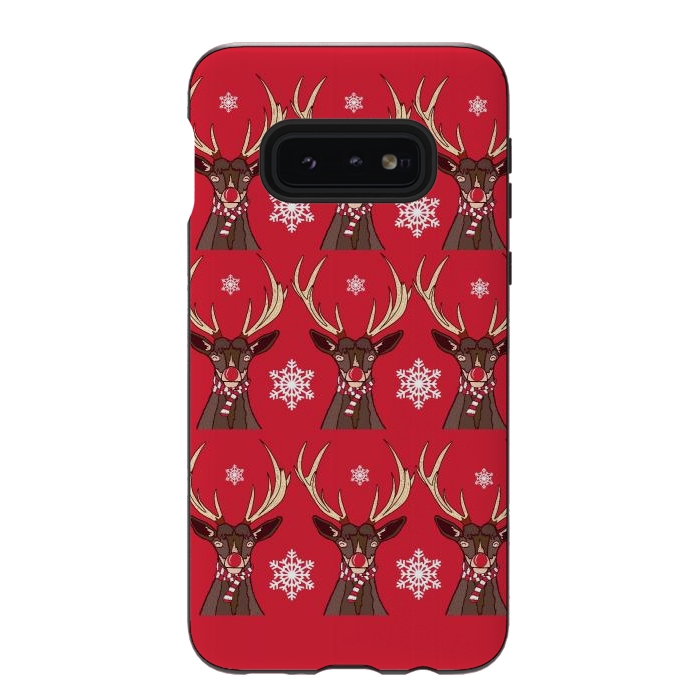 Galaxy S10e StrongFit Reindeers by Steve Wade (Swade)