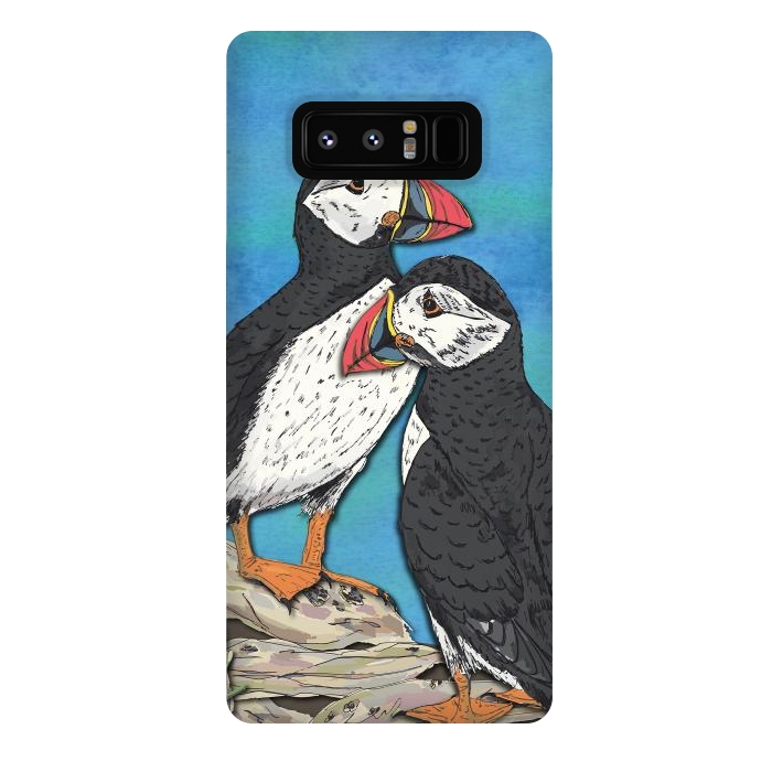 Galaxy Note 8 StrongFit Puffin Perfection by Lotti Brown
