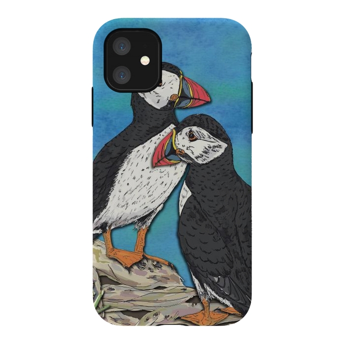 iPhone 11 StrongFit Puffin Perfection by Lotti Brown