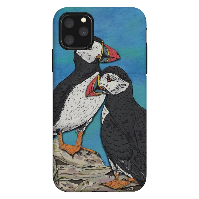 iPhone 11 Pro Max StrongFit Puffin Perfection by Lotti Brown