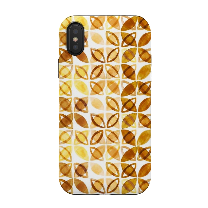 iPhone Xs / X StrongFit 70's Watercolor Pattern  by Tigatiga