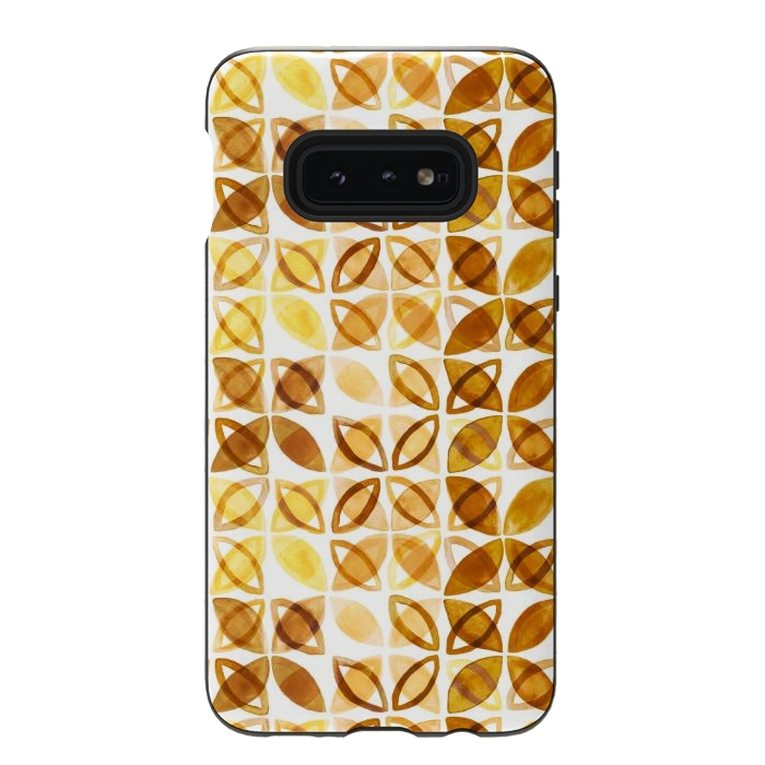 Galaxy S10e StrongFit 70's Watercolor Pattern  by Tigatiga