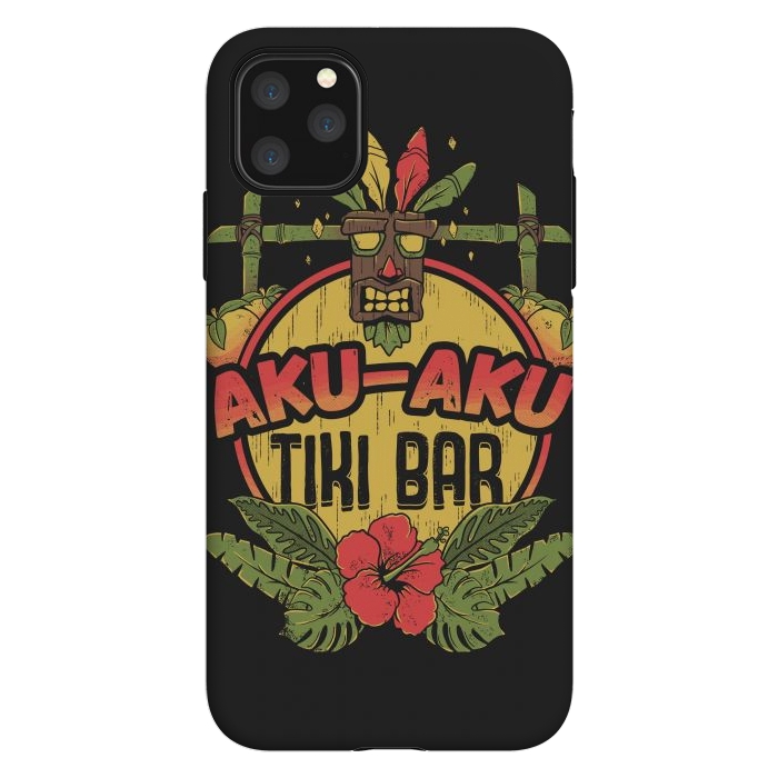 iPhone 11 Pro Max StrongFit Aku Aku - Tiki Bar by Ilustrata