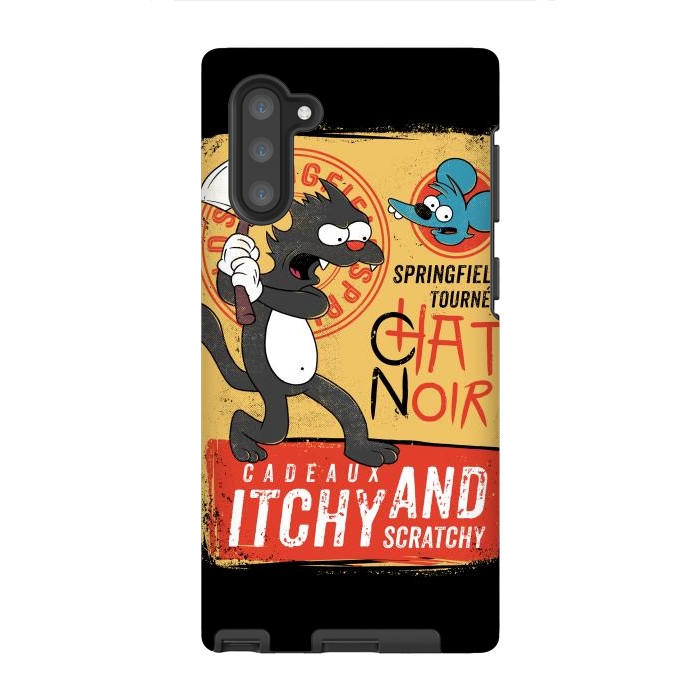 Galaxy Note 10 StrongFit Chat Noir Simpsons by Ilustrata