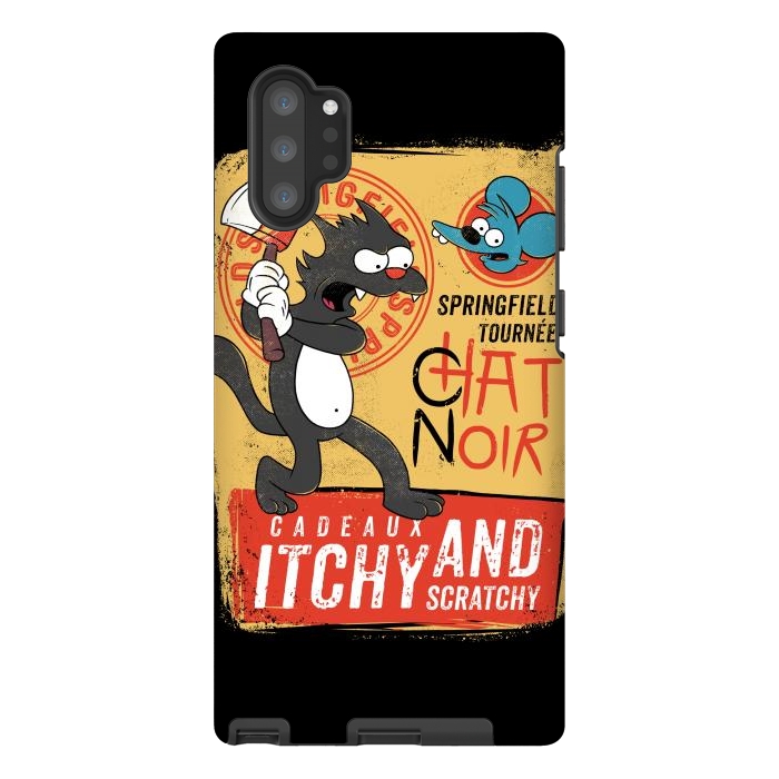 Galaxy Note 10 plus StrongFit Chat Noir Simpsons by Ilustrata