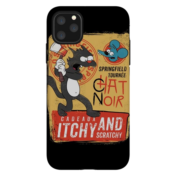 iPhone 11 Pro Max StrongFit Chat Noir Simpsons by Ilustrata