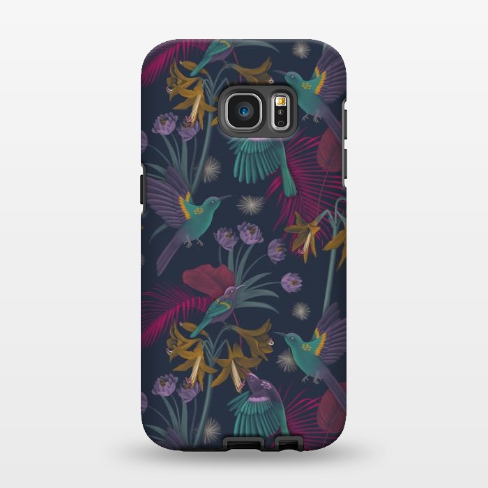 Galaxy S7 EDGE StrongFit Purple Sunbird by Tishya Oedit