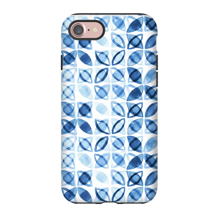 iPhone 7 StrongFit Blue Watercolor Pattern  by Tigatiga