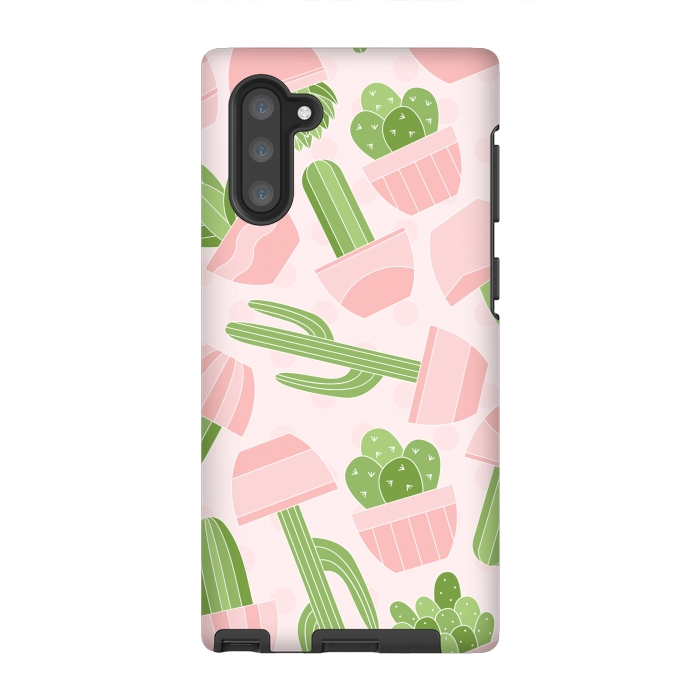 Galaxy Note 10 StrongFit funny cactus print by MALLIKA
