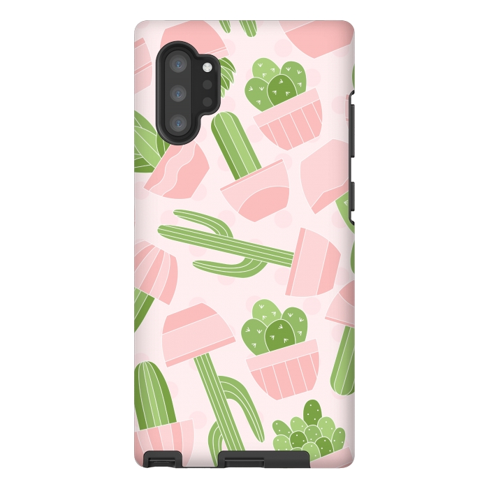 Galaxy Note 10 plus StrongFit funny cactus print by MALLIKA