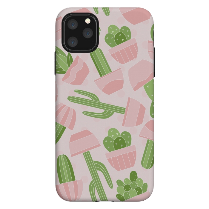 iPhone 11 Pro Max StrongFit funny cactus print by MALLIKA