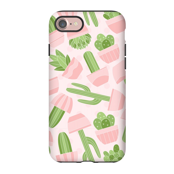 iPhone 7 StrongFit funny cactus print by MALLIKA