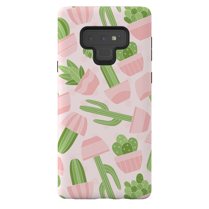 Galaxy Note 9 StrongFit funny cactus print by MALLIKA