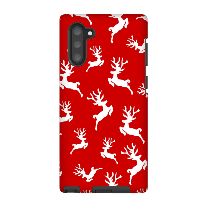 Galaxy Note 10 StrongFit white christmas deer by MALLIKA