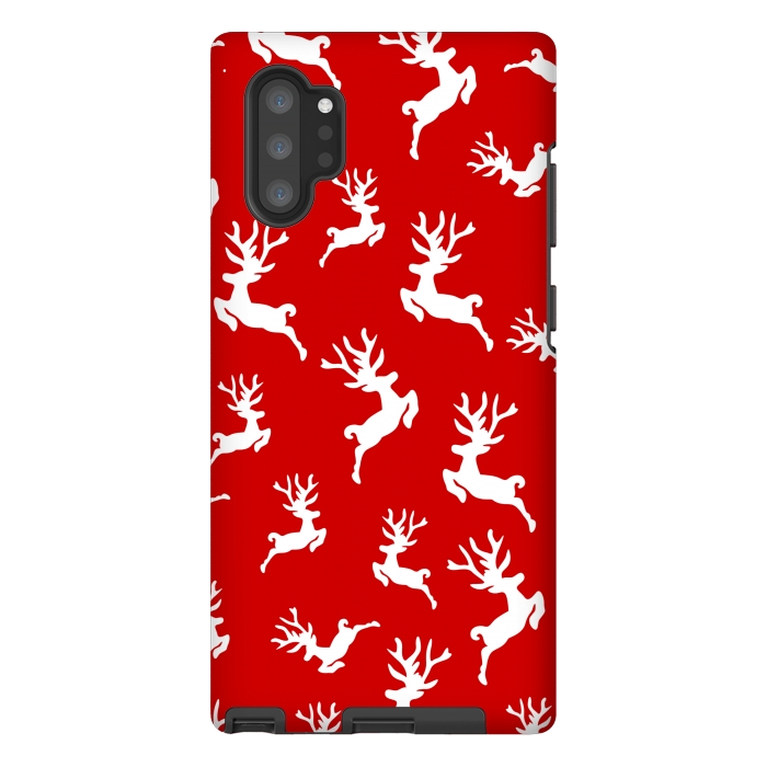 Galaxy Note 10 plus StrongFit white christmas deer by MALLIKA