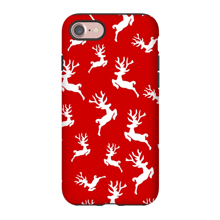 iPhone 7 StrongFit white christmas deer by MALLIKA
