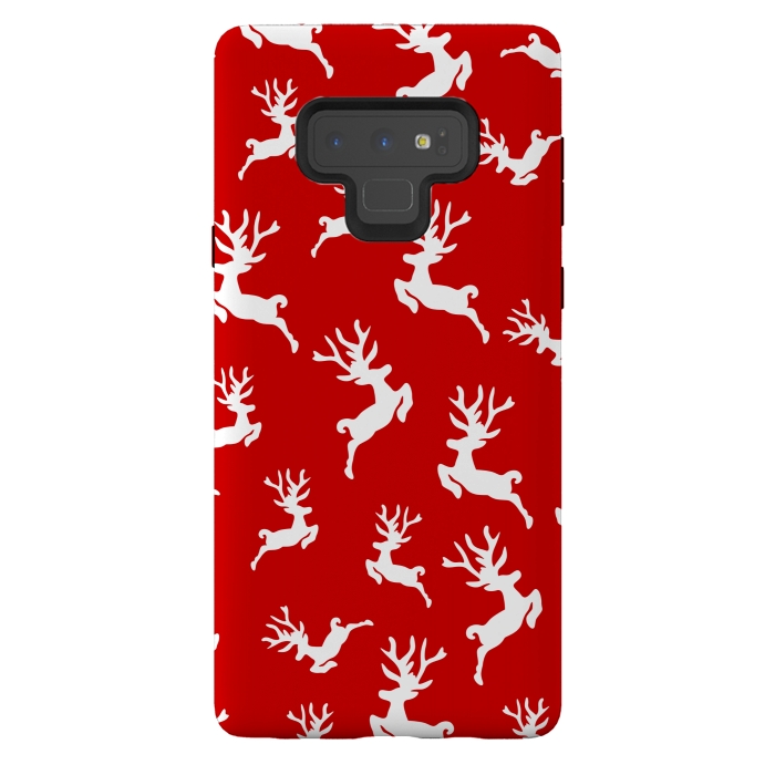 Galaxy Note 9 StrongFit white christmas deer by MALLIKA