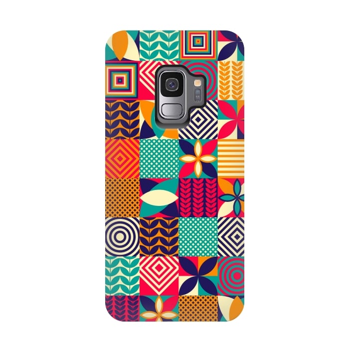 Galaxy S9 StrongFit graphic mosaic print by MALLIKA