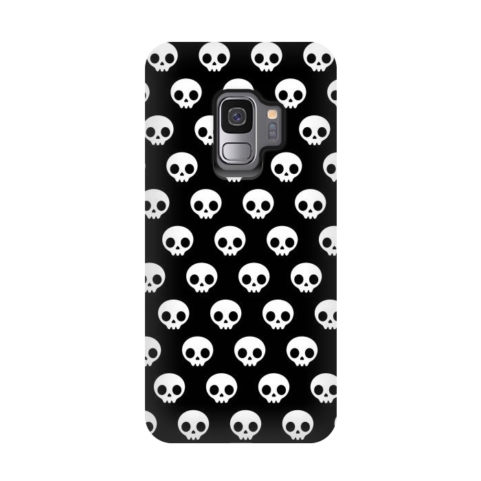 Galaxy S9 StrongFit Cute skulls by Laura Nagel
