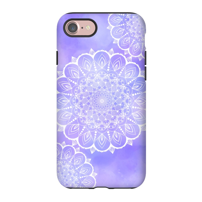 iPhone 7 StrongFit Purple mandala flowers by Jms