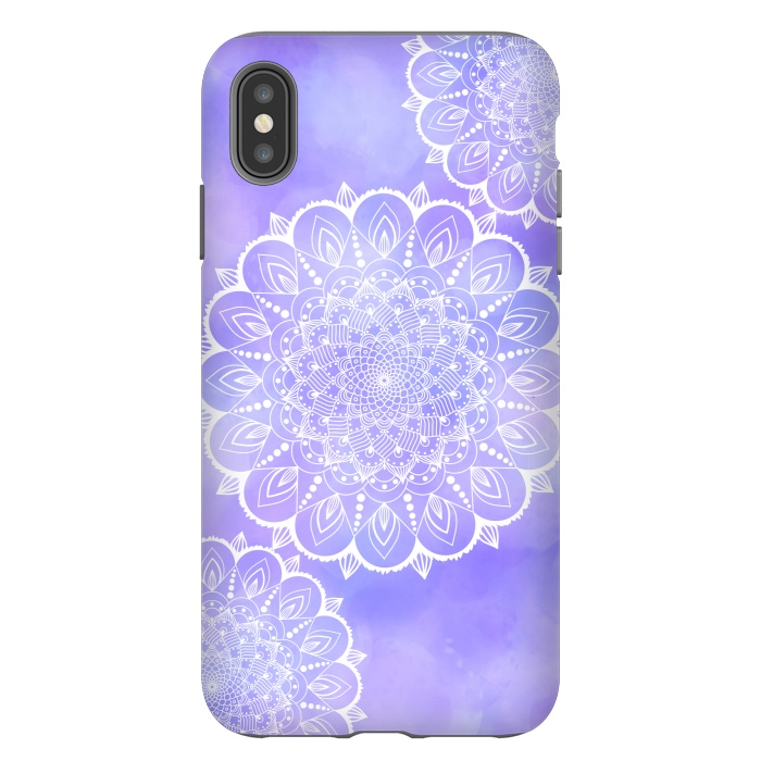 iPhone Xs Max StrongFit Purple mandala flowers by Jms