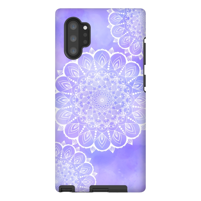 Galaxy Note 10 plus StrongFit Purple mandala flowers by Jms