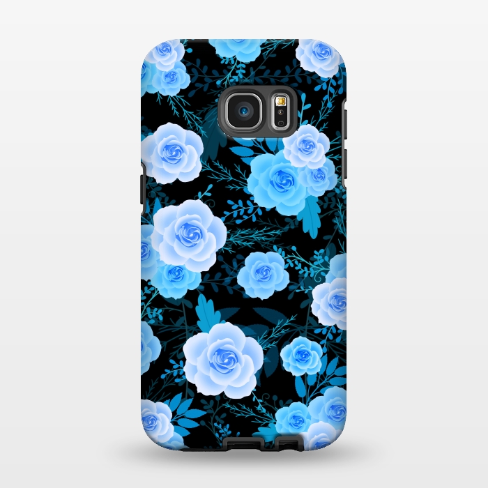 Galaxy S7 EDGE StrongFit Blue purple roses by Jms
