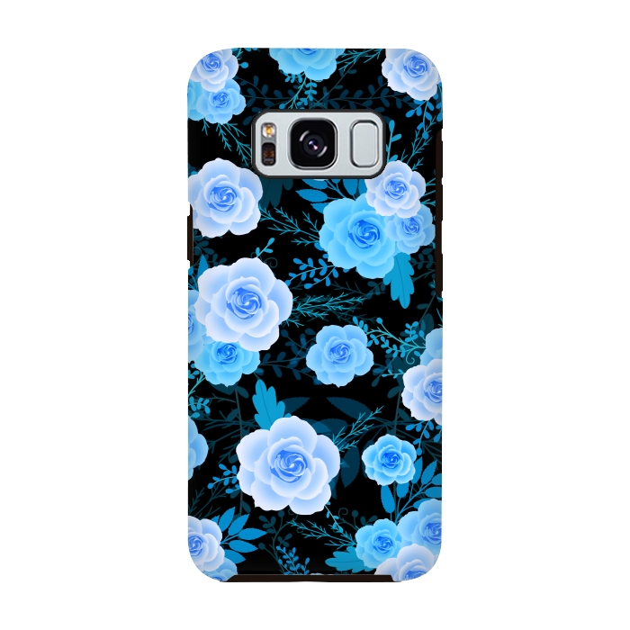 Galaxy S8 StrongFit Blue purple roses by Jms