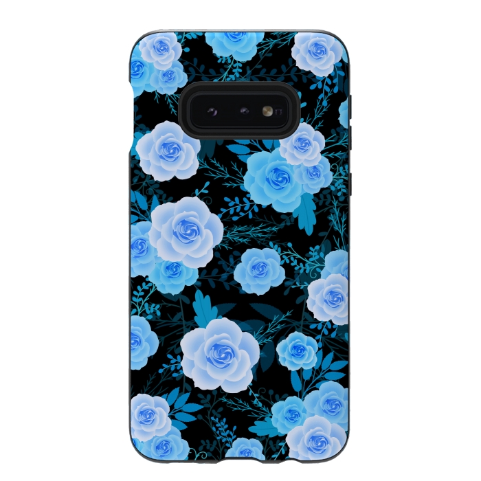 Galaxy S10e StrongFit Blue purple roses by Jms