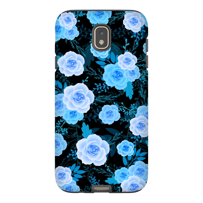 Galaxy J7 StrongFit Blue purple roses by Jms
