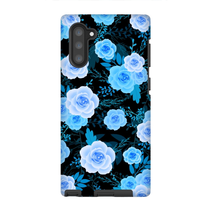 Galaxy Note 10 StrongFit Blue purple roses by Jms