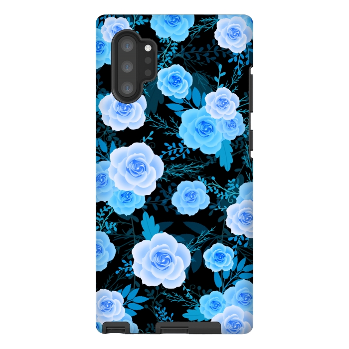 Galaxy Note 10 plus StrongFit Blue purple roses by Jms