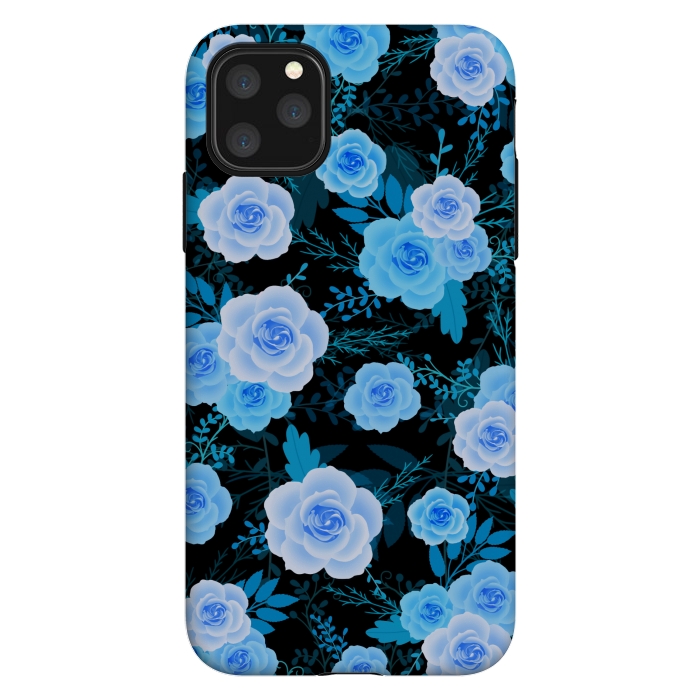 iPhone 11 Pro Max StrongFit Blue purple roses by Jms